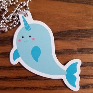 NARWHAL NECKLACE Metal Dog Tag
